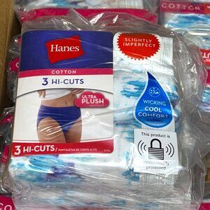Hanes Women’s Cotton Hi-Cuts – LOT - 72 pcs – 24 packs (3 pcs each) – Size 8 XL